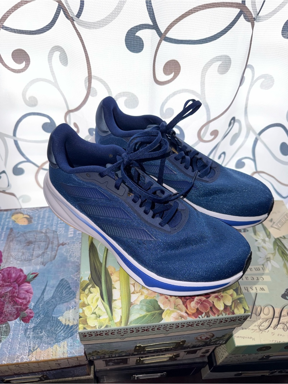adidas Men's Navy Blue Athletic Running Shoes